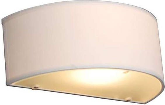 QAZQA Drum R Wandlamp met lampenkap 1 Lichts 30 cm crème