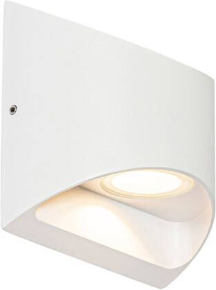 QAZQA Moderne buiten wandlamp wit incl. LED 2-lichts IP54 Mal