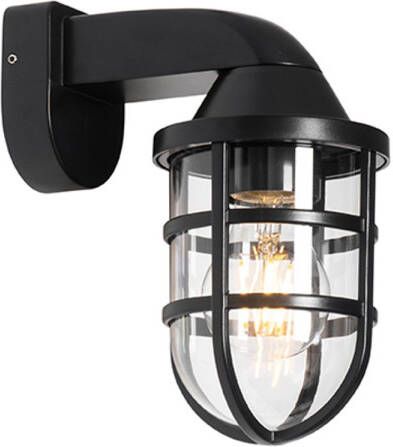 QAZQA Wandlamp buiten joeri Zwart Modern L 185mm