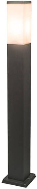 QAZQA malios Moderne Staande Buitenlamp Staande Lamp voor buiten 1 lichts H 800 mm Wit Buitenverlichting