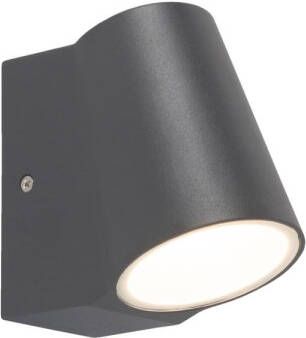 QAZQA LED Wandlamp buiten Uma Donkergrijs Modern B 75mm