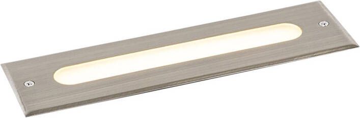 QAZQA Moderne Grondspot Staal 30 Cm Incl. Led Ip65 Eline