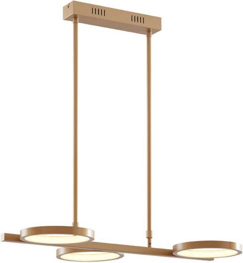 QAZQA Moderne Hanglamp Goud Incl. Led 3-staps Dimbaar 3-lichts Vivé