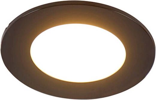 QAZQA Moderne Inbouwspot Zwart Incl. Led 3-staps Dimbaar Ip65 Blanca