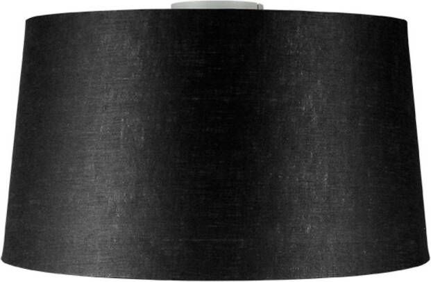 QAZQA Moderne Plafondlamp Mat Wit Met Zwarte Kap 45 Cm Combi