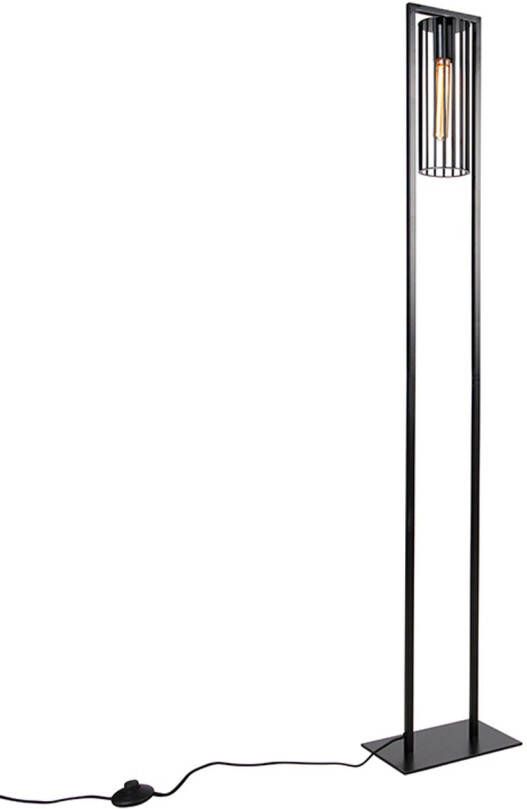 QAZQA balenco wazo Moderne Vloerlamp Staande Lamp 1 lichts H 140 cm Zwart Woonkamer Slaapkamer Keuken