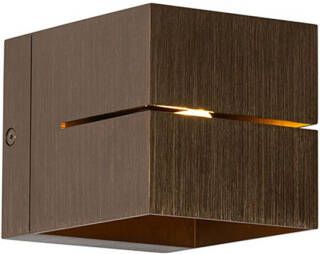 QAZQA Moderne Wandlamp Donkerbrons Transfer Groove