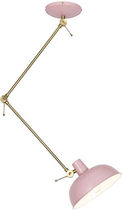 QAZQA Retro Plafondlamp Roze Met Brons Milou