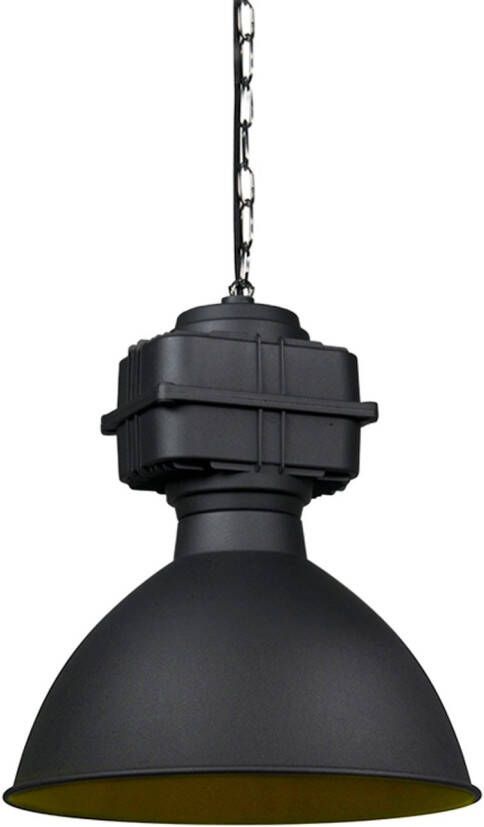 QAZQA sicko Moderne LED Smart Hanglamp incl. wifi 1 lichts Ø 38.5 cm Zwart Industrieel Woonkamer Slaapkamer Keuken