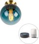 QAZQA pallon Art Deco Dimbare LED Smart Plafondlamp incl. wifi met Dimmer 1 lichts Ø 20 cm Blauw Woonkamer Slaapkamer Keuken - Thumbnail 2
