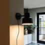 QAZQA chappie Retro LED Dimbare Smart Wandlamp incl. wifi met Dimmer voor binnen 1 lichts L 26 cm Zwart Woonkamer Slaapkamer Keuken - Thumbnail 2