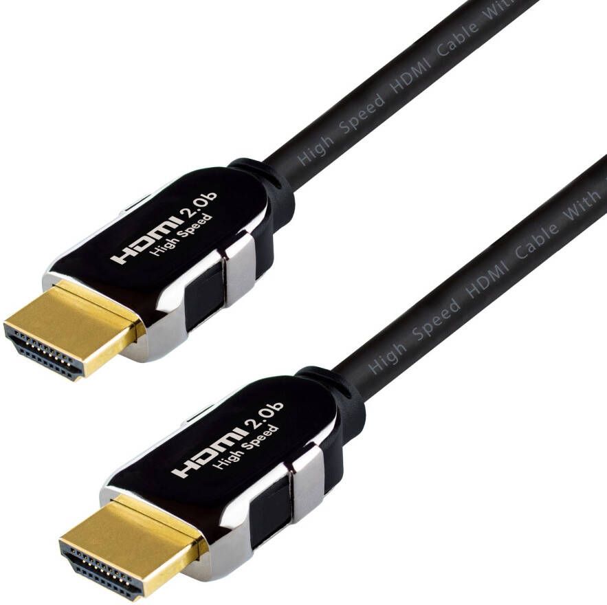 Qnected Hdmi 2.0b Kabel 1 Meter High Speed 18 Gbps Arc Hdr Jet Black