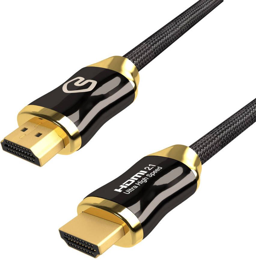 Qnected Hdmi 2.1 Kabel 4 Meter Ultra High Speed 48 Gbps Charcoal Black