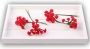 Rayher hobby materialen Rayher Decoratie roosjes satijn bosje van 12 stuks rood 12 cm hobby DIY bloemetjes - Thumbnail 2
