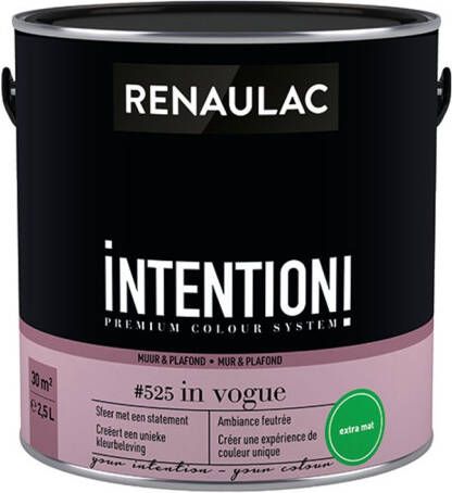 RENAULAC Muur- En Plafondverf Intention In Vogue Extra Mat 2 5l