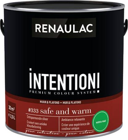 RENAULAC Muur- En Plafondverf Intention Safe & Warm Extra Mat 2 5l