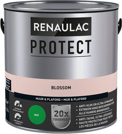 RENAULAC Muur- En Plafondverf Protect Ultra Dekkend Blossom Mat 2 5l