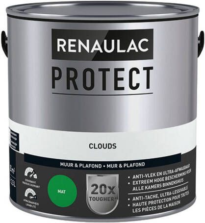 RENAULAC Muur- En Plafondverf Protect Ultra Dekkend Clouds Mat 2 5l