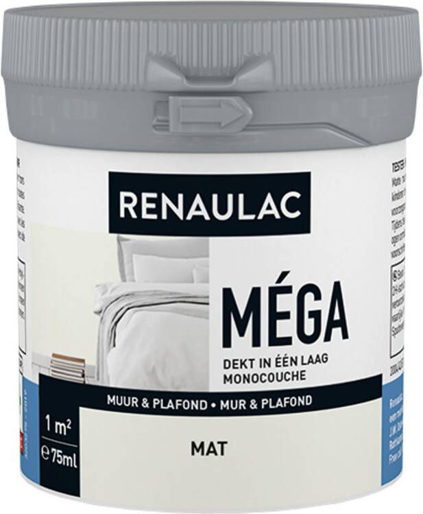 RENAULAC Muurverf Tester Mega Ral9003 Mat 75ml