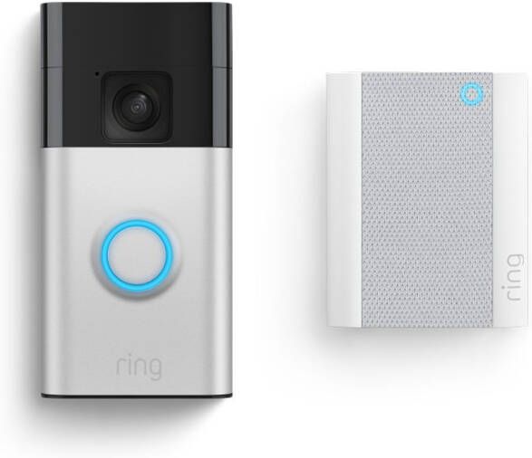 Ring Battery Video Doorbell + Chime Mtk Satin Nickel