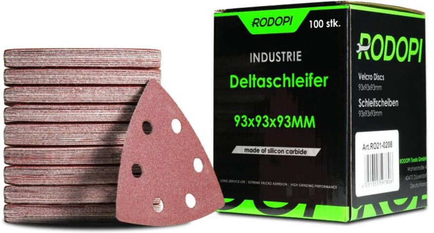 Rodopi 100x Korrel 120 Delta Schuurpapier Driehoek 93 Mm Industrieel