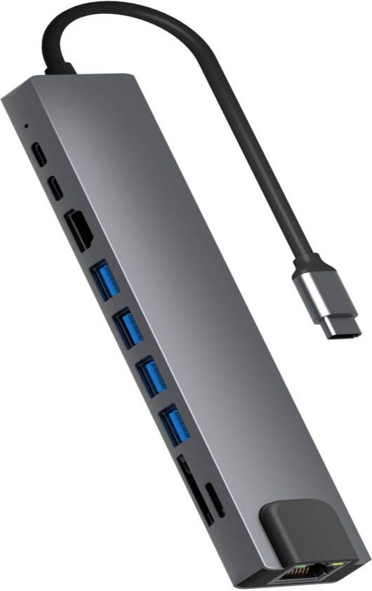 Rolio Usb C Hub 10 In 1 Hub Ethernet Hdmi 2x Usb-c 4x Usb-a Sd tf Kaartlezers Docking