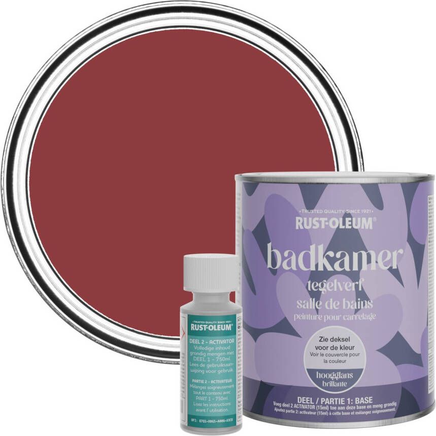 Rust-Oleum Badkamer Tegelverf Hoogglans Imperium Rood 750ml