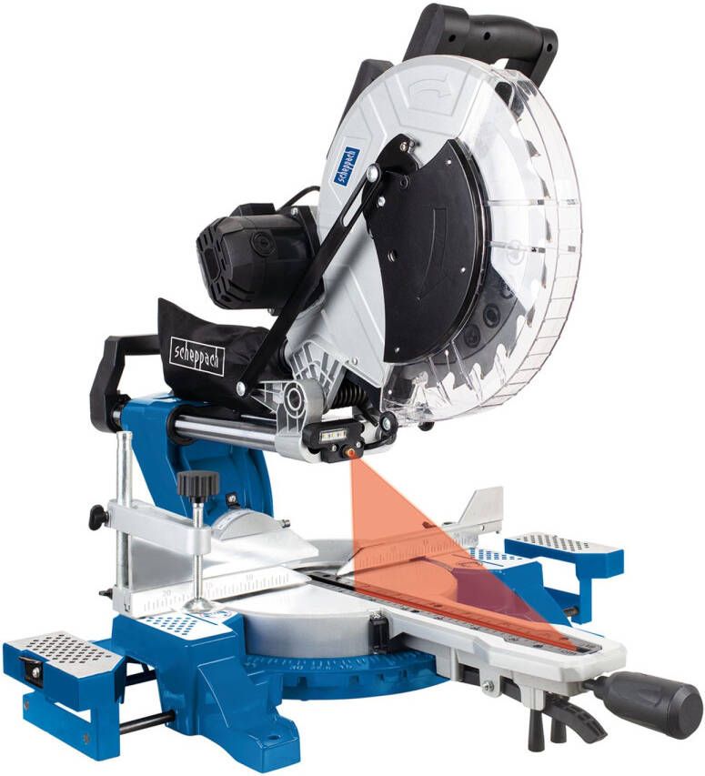 Scheppach Kapzaag Afkort- trekzaag 12" HM140Look verstek zagen 2000W zaagblad 305mm 3800 toeren - Foto 3