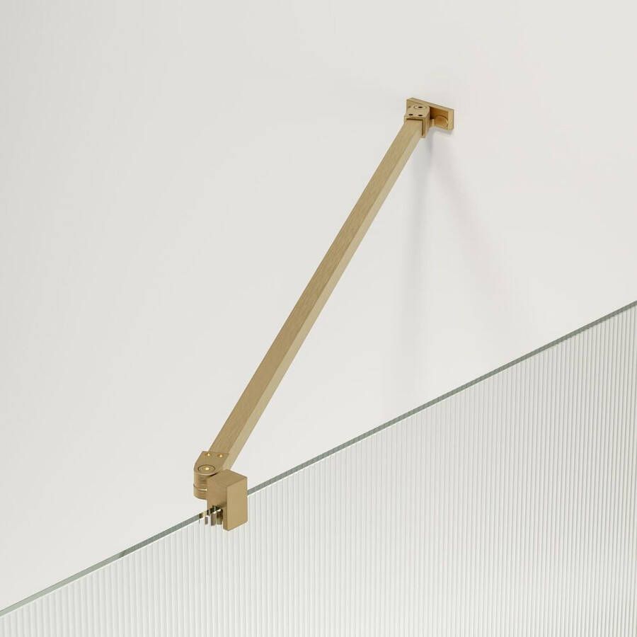 Sealskin Mix&match Stabilisatiesteun Vierkant Draaibaar 100cm Geborsteld Goud Voor 8mm Veiligheidsglas
