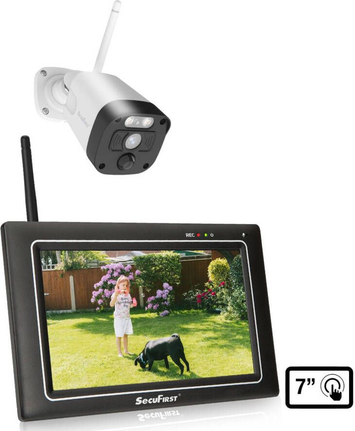 SecuFirst Cwl401w Met 7 Inch Monitor En 1x Draadloze Beveiligingscamera Wit