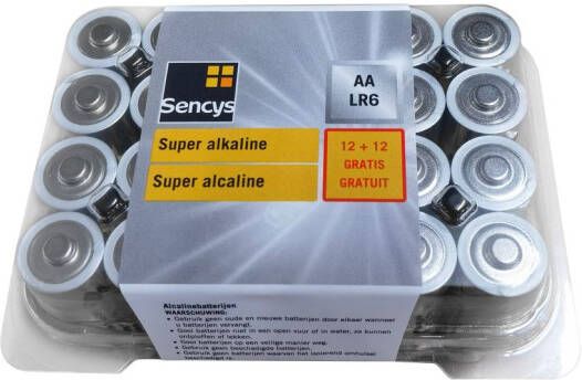 Sencys Aa Batterij 12 Stuks + 12 Gratis