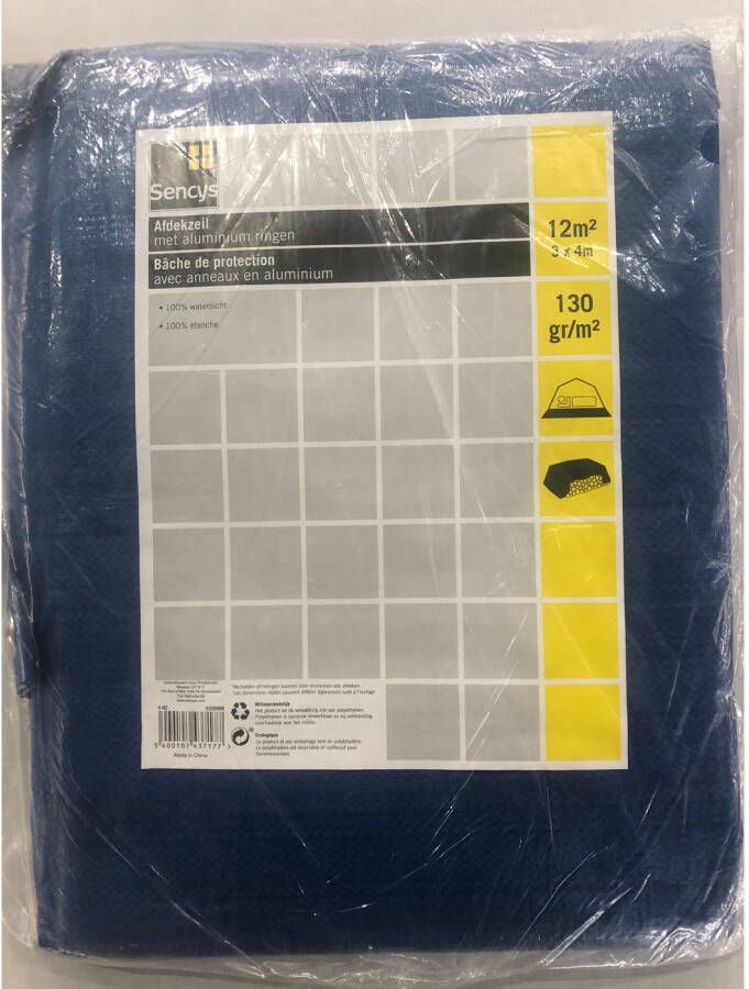 Sencys Afdekzeil Polyethyleen Groen blauw 3x4m