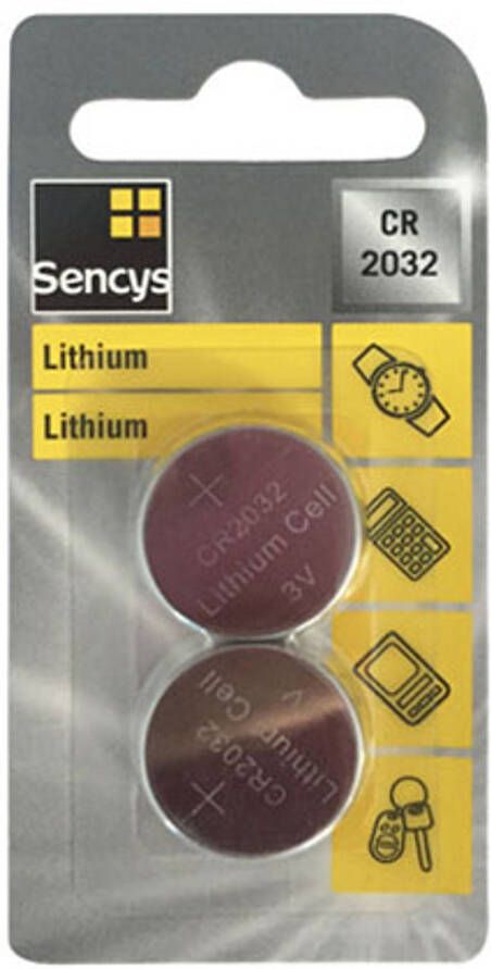 Sencys Batterij Cr2032 3v 2 Stuks