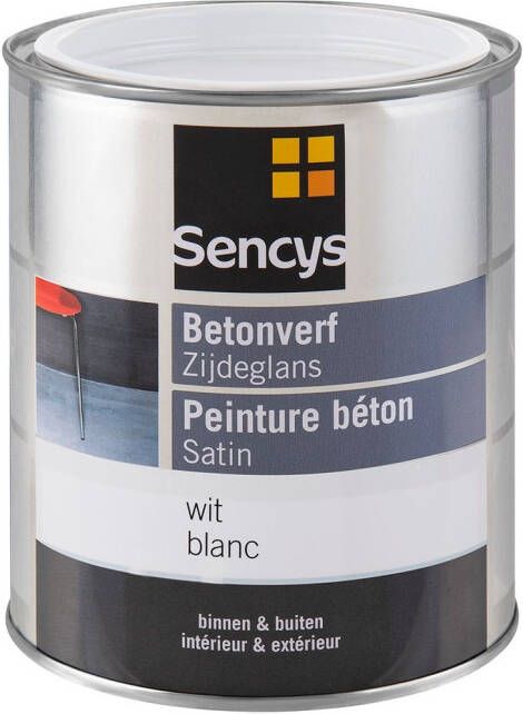 Sencys Betonverf Zijdeglans Wit 750ml