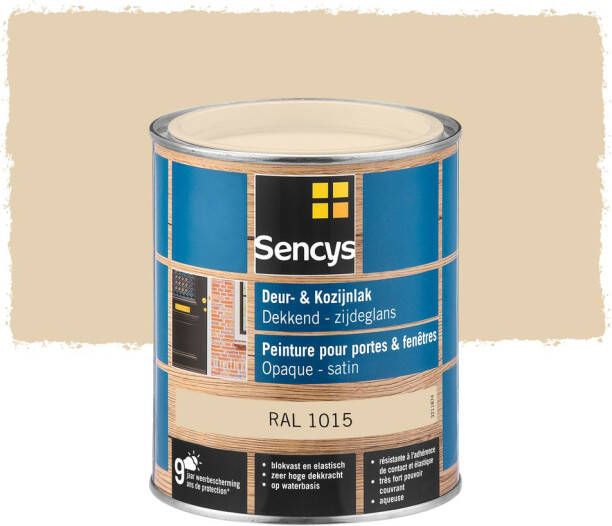 Sencys Deur- En Kozijnlak Zijdeglans Ral1015 0 75l