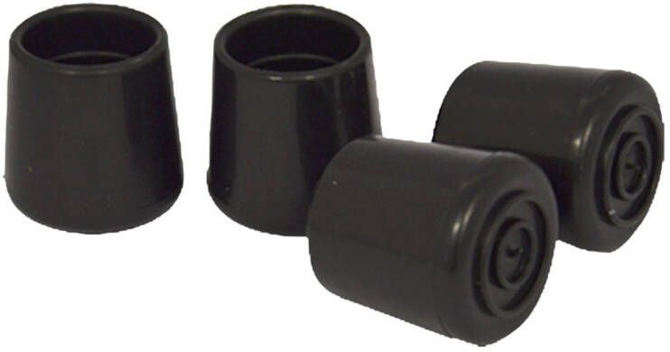 Sencys Externe Dop Stoel- tafelpoot Rubber 25mm Zwart 4st.