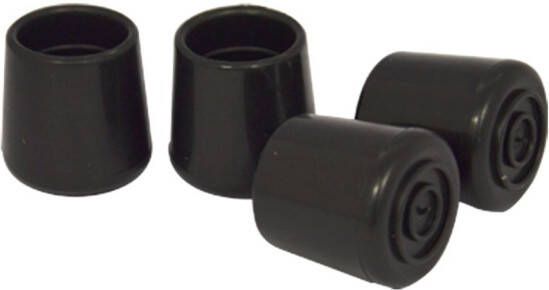 Sencys Externe Dop Stoel- tafelpoot Rubber Zwart 12mm 4st.