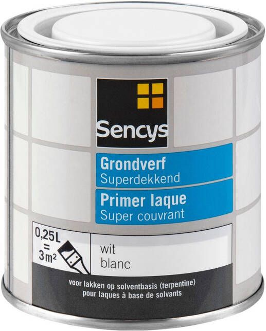 Sencys Grondverf Superdekkend Wit 250ml