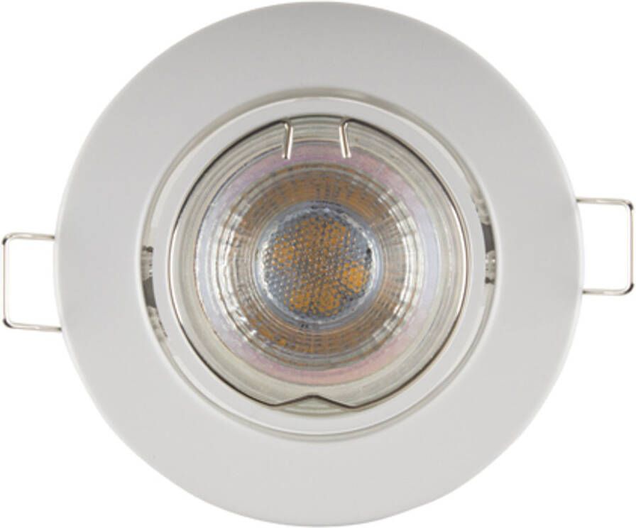 Sencys Inbouwspot Led Gu10 Richtbaar 345 Lum 1x5w 36° Dimbaar Rond Wit