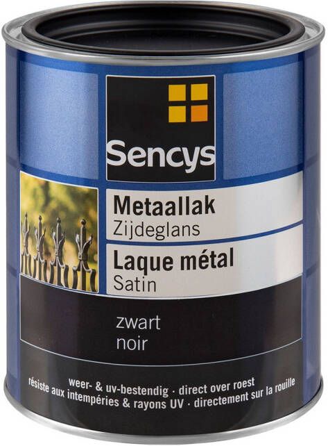 Sencys Metaallak Zijdeglans Zwart 750ml