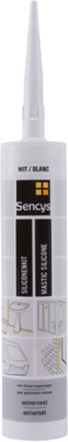 Sencys Siliconenkit Universeel Wit 310ml