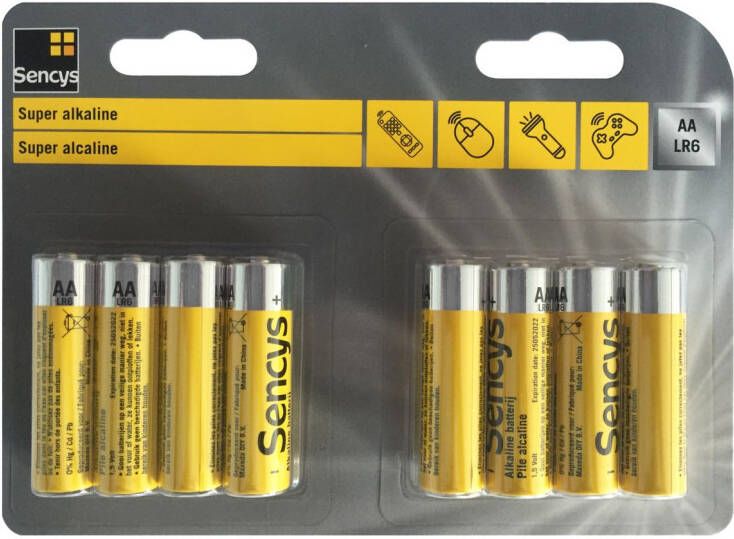 Sencys Super Alkaline Batterij Aa lr6 8 Stuks