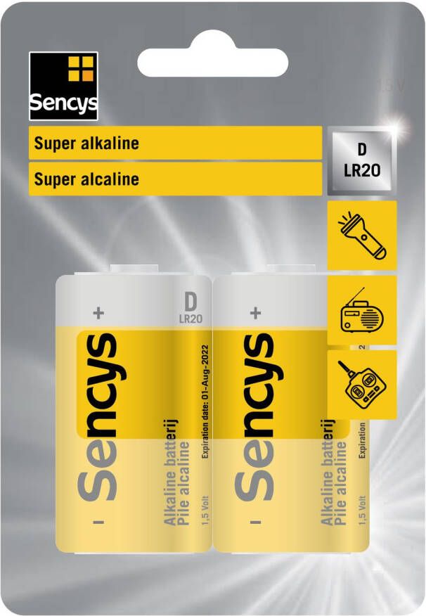 Sencys Super Alkaline D Lr20