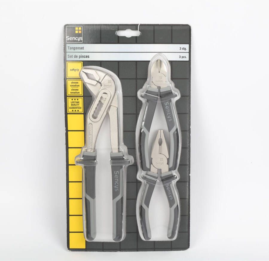 Sencys Tangenset Softgrip Knip En Grip 3st.