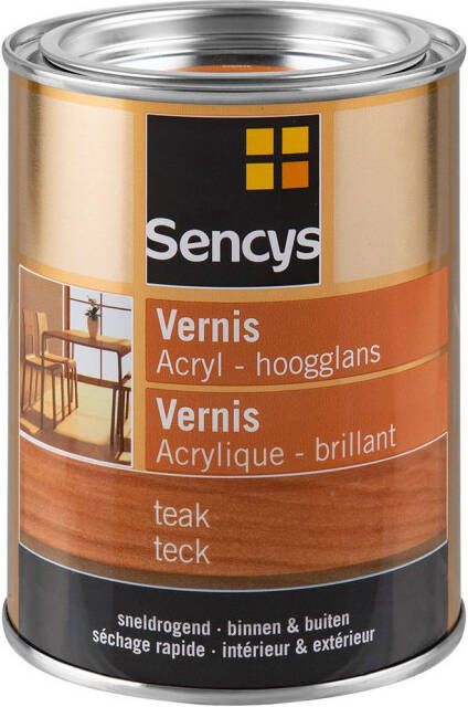 Sencys Vernis Acryl Hoogglans Teak 500ml