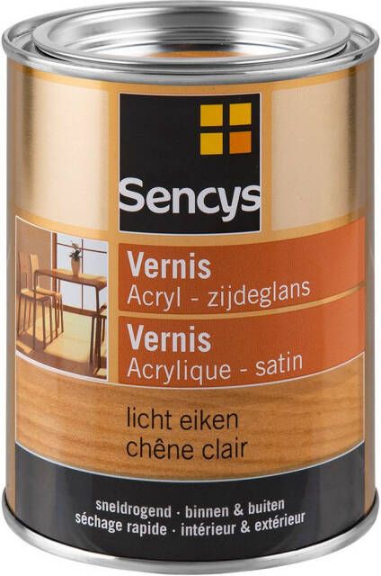 Sencys Vernis Acryl Zijdeglans Licht Eiken 500ml