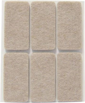 Sencys Zelfklevende Viltglijders Beige 20x40mm 6st.