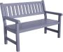 SenS-Line 2-zits Houten tuinbank Bordeaux 125 cm grijs - Thumbnail 3