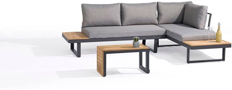 SenS-Line Olympia Multifunctionele loungeset Voor Buiten 3-delige Set Aluminium Acacia Polyester - Foto 5