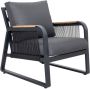 Sens-Line Robinson Fauteuil Tuinstoel Antraciet Naturel - Thumbnail 1